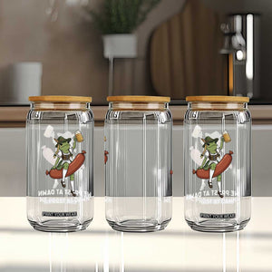 Funny Oktoberfest Frog Glass Can We Prost At Dawn Dirndl Sausage Beer Lover
