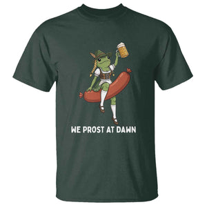 Funny Oktoberfest Frog T Shirt We Prost At Dawn Dirndl Sausage Beer Lover