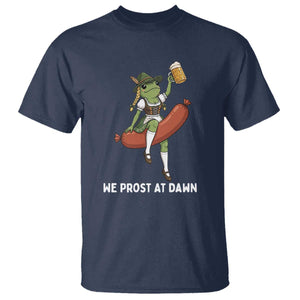 Funny Oktoberfest Frog T Shirt We Prost At Dawn Dirndl Sausage Beer Lover
