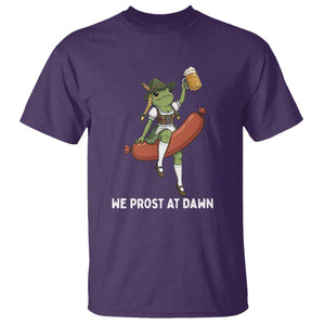 Funny Oktoberfest Frog T Shirt We Prost At Dawn Dirndl Sausage Beer Lover