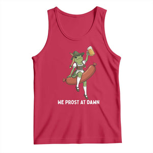 Funny Oktoberfest Frog Tank Top We Prost At Dawn Dirndl Sausage Beer Lover