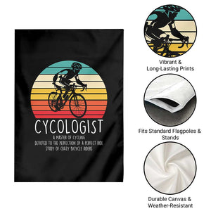 Cycologist Definition Garden Flag Vintage Bicycle Rider Cycling Gift