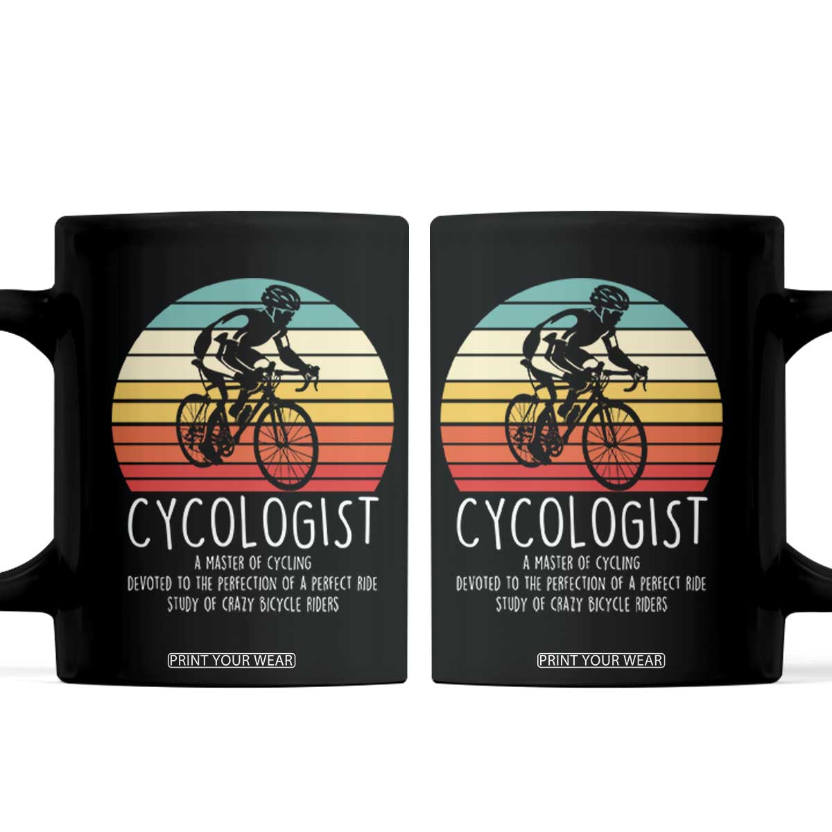 Cycologist Definition Coffee Mug Vintage Bicycle Rider Cycling Gift