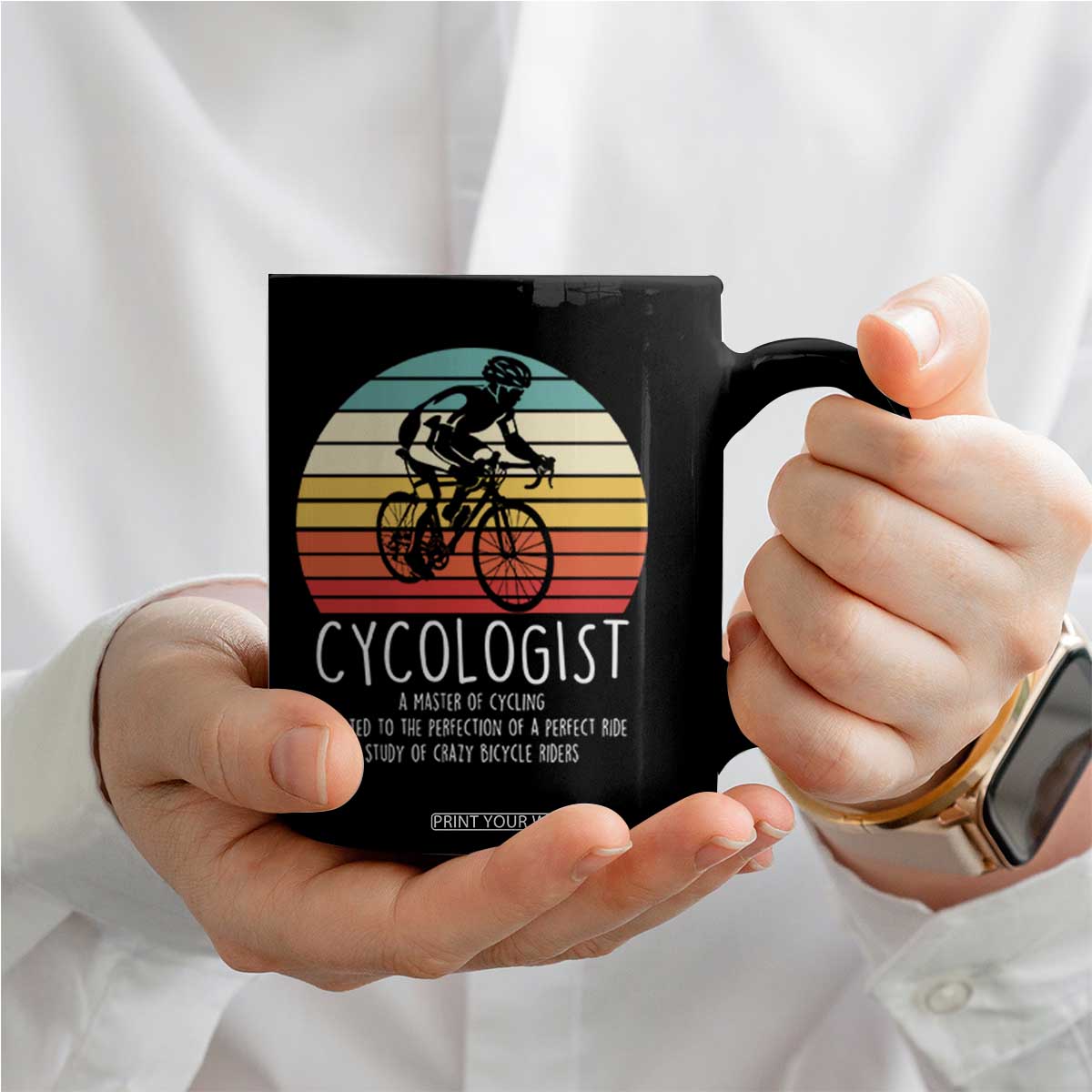 Cycologist Definition Coffee Mug Vintage Bicycle Rider Cycling Gift