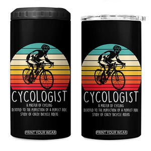 Cycologist Definition 4 in 1 Can Cooler Tumbler Vintage Bicycle Rider Cycling Gift