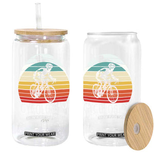 Cycologist Definition Glass Can Vintage Bicycle Rider Cycling Gift