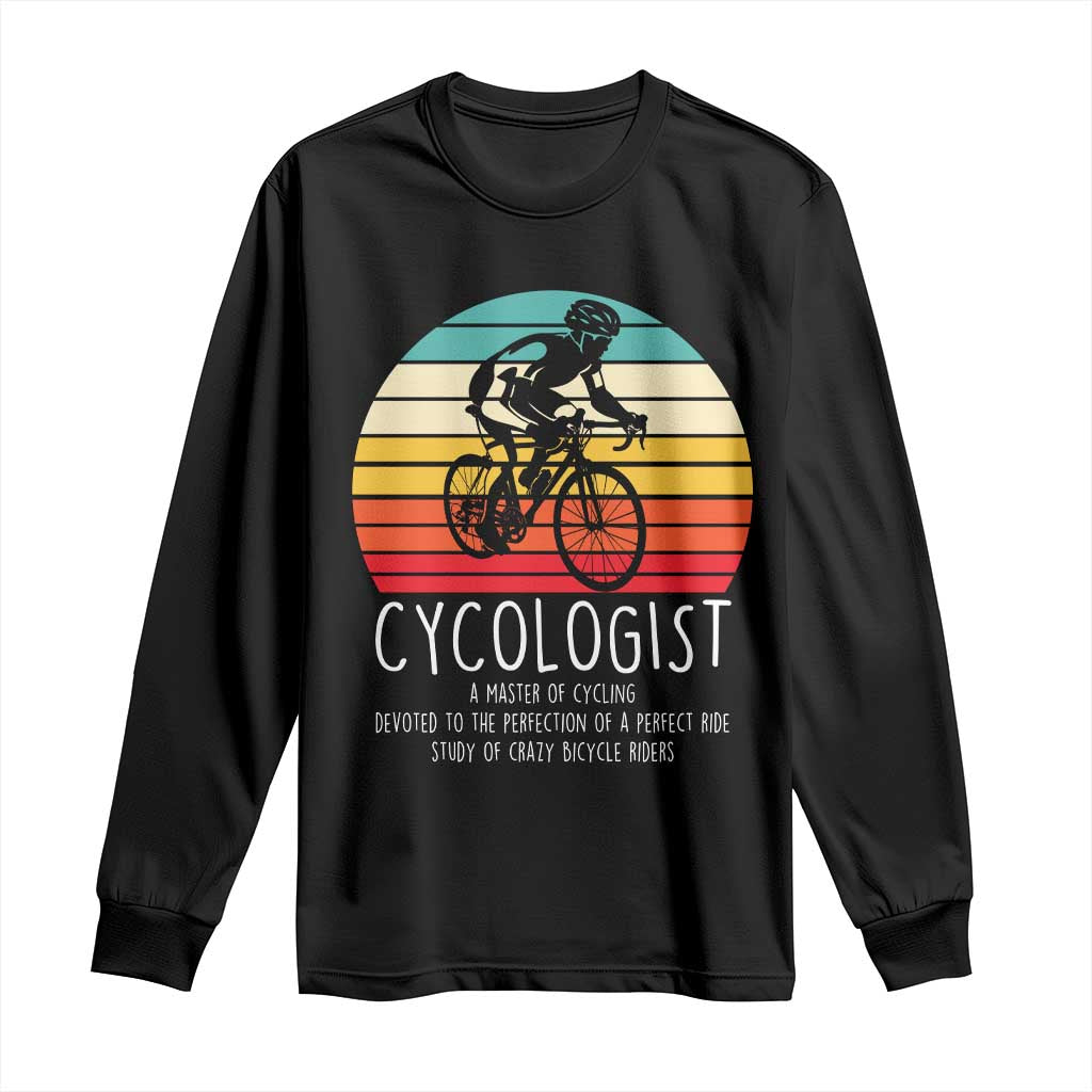 Cycologist Definition Long Sleeve Shirt Vintage Bicycle Rider Cycling Gift