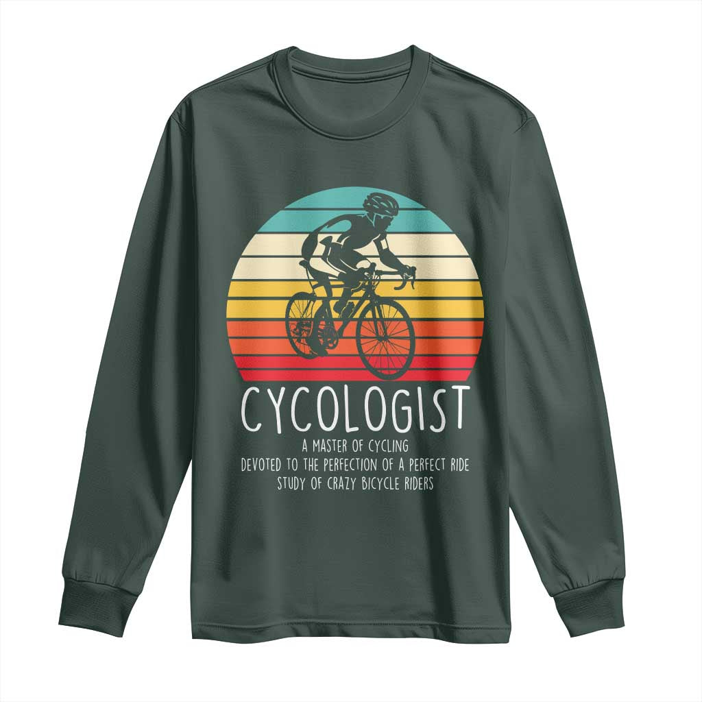 Cycologist Definition Long Sleeve Shirt Vintage Bicycle Rider Cycling Gift