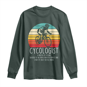 Cycologist Definition Long Sleeve Shirt Vintage Bicycle Rider Cycling Gift