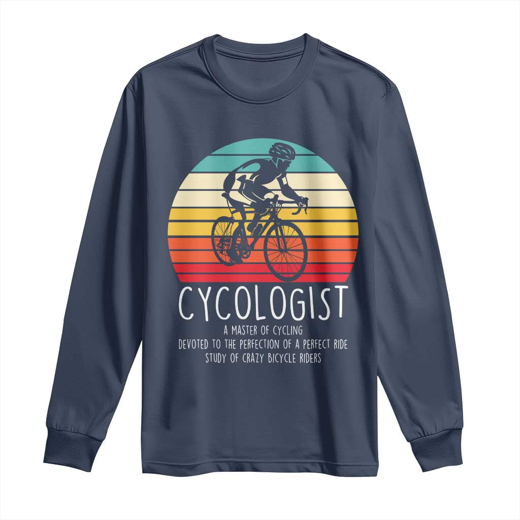 Cycologist Definition Long Sleeve Shirt Vintage Bicycle Rider Cycling Gift