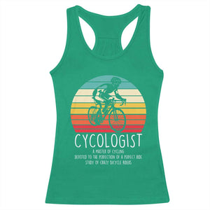 Cycologist Definition Racerback Tank Top Vintage Bicycle Rider Cycling Gift