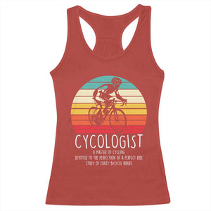 Cycologist Definition Racerback Tank Top Vintage Bicycle Rider Cycling Gift