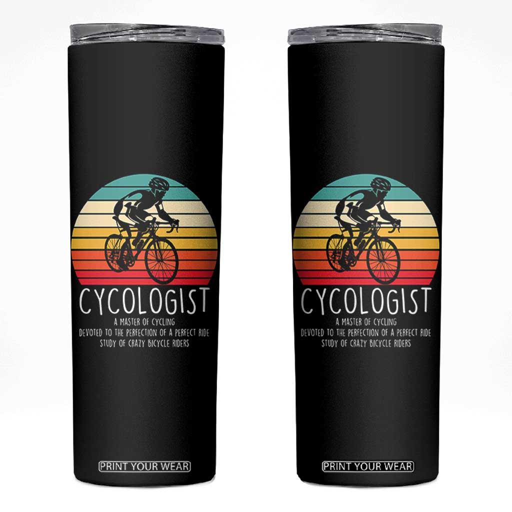 Cycologist Definition Skinny Tumbler Vintage Bicycle Rider Cycling Gift