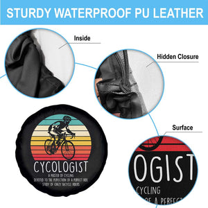 Cycologist Definition Spare Tire Cover Vintage Bicycle Rider Cycling Gift