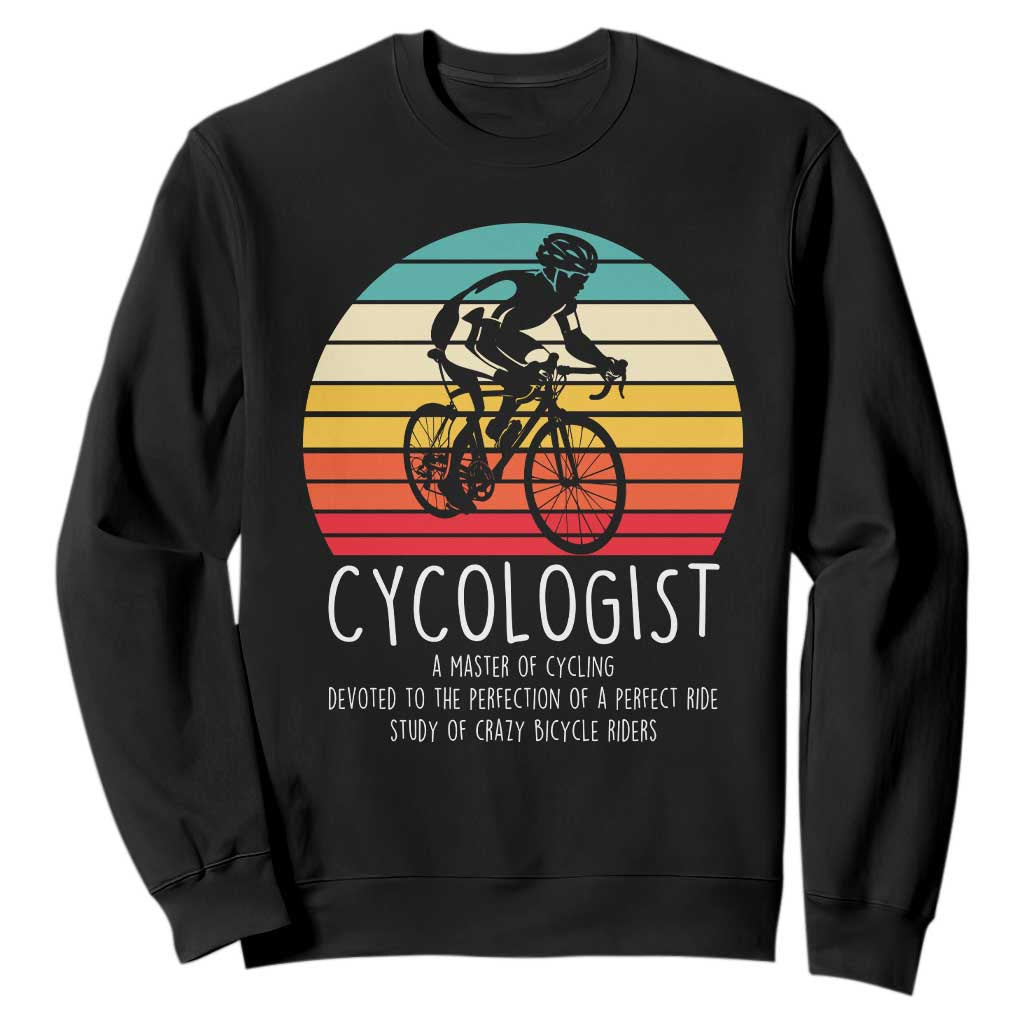 Cycologist Definition Sweatshirt Vintage Bicycle Rider Cycling Gift