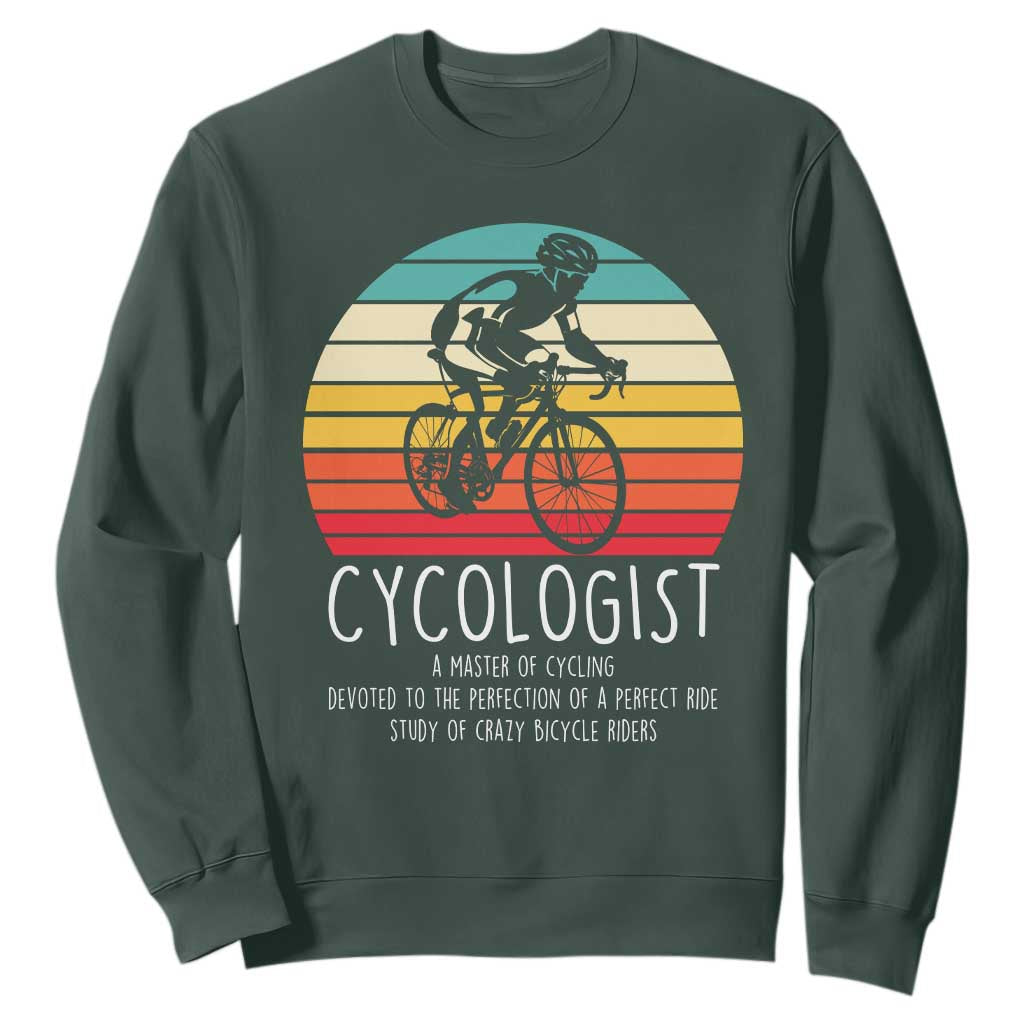 Cycologist Definition Sweatshirt Vintage Bicycle Rider Cycling Gift