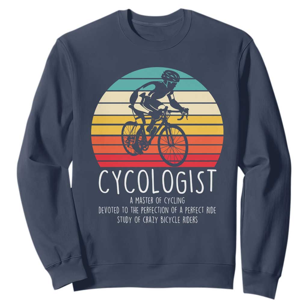 Cycologist Definition Sweatshirt Vintage Bicycle Rider Cycling Gift