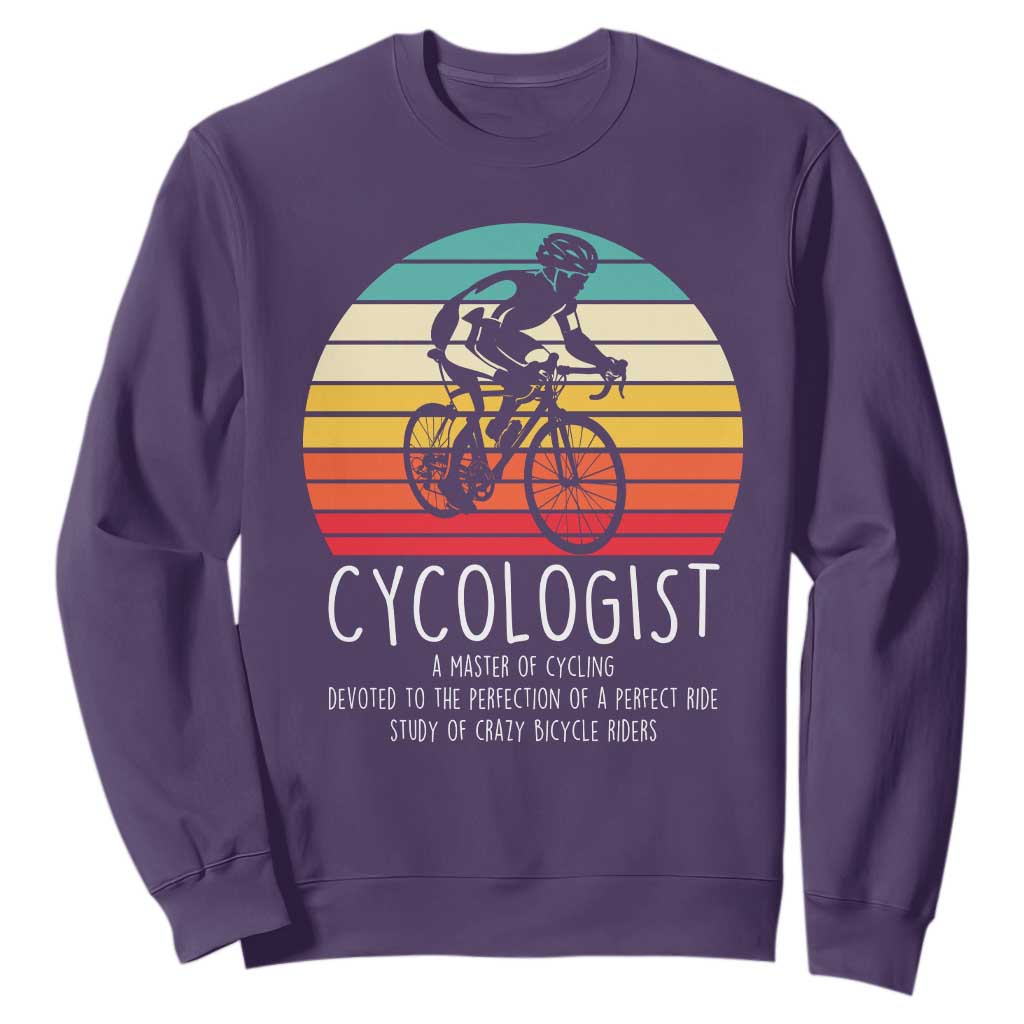 Cycologist Definition Sweatshirt Vintage Bicycle Rider Cycling Gift