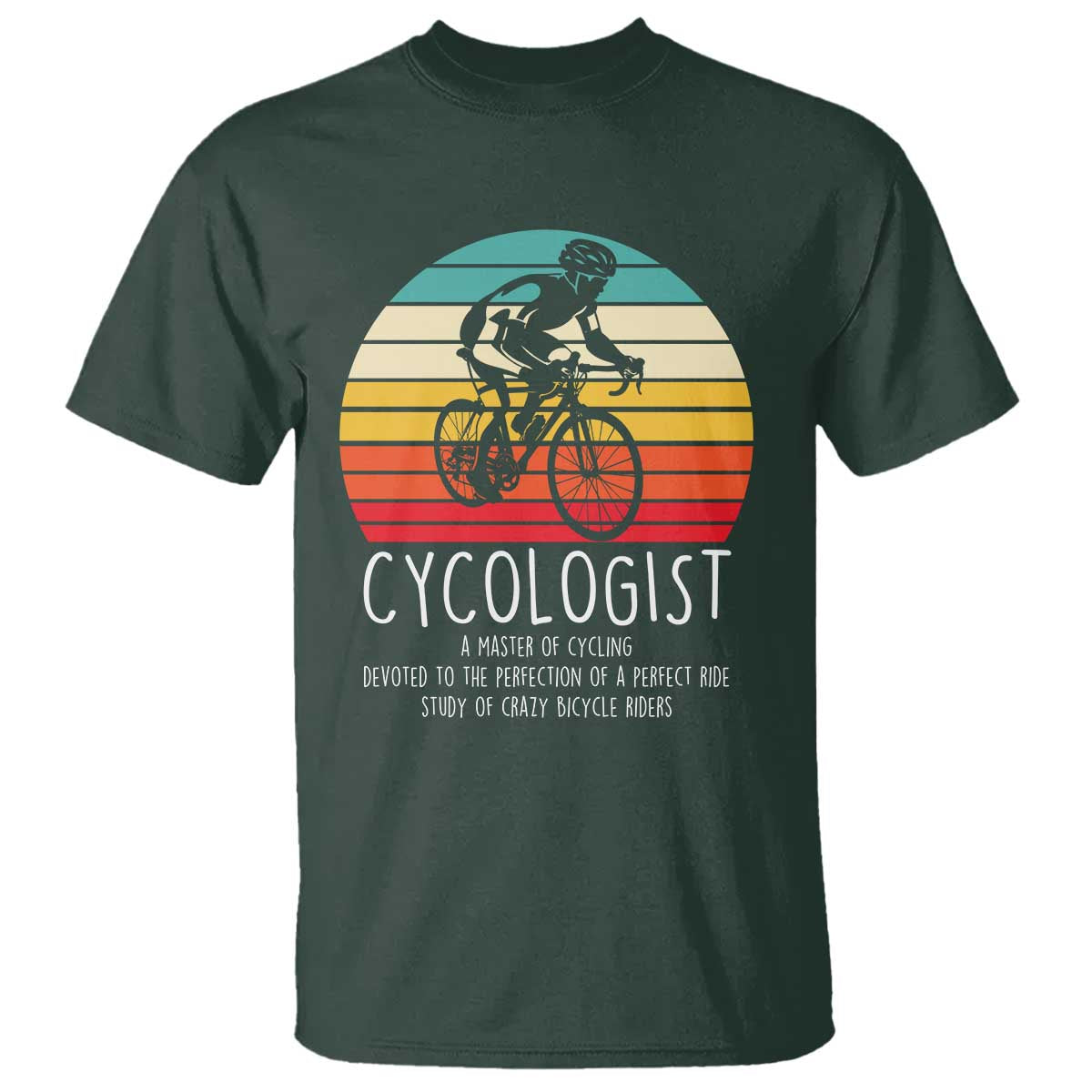 Cycologist Definition T Shirt Vintage Bicycle Rider Cycling Gift