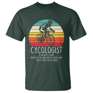 Cycologist Definition T Shirt Vintage Bicycle Rider Cycling Gift
