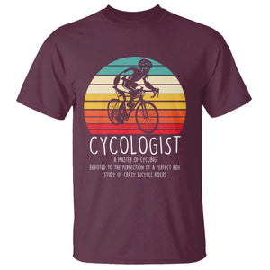 Cycologist Definition T Shirt Vintage Bicycle Rider Cycling Gift