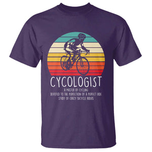 Cycologist Definition T Shirt Vintage Bicycle Rider Cycling Gift