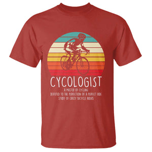 Cycologist Definition T Shirt Vintage Bicycle Rider Cycling Gift