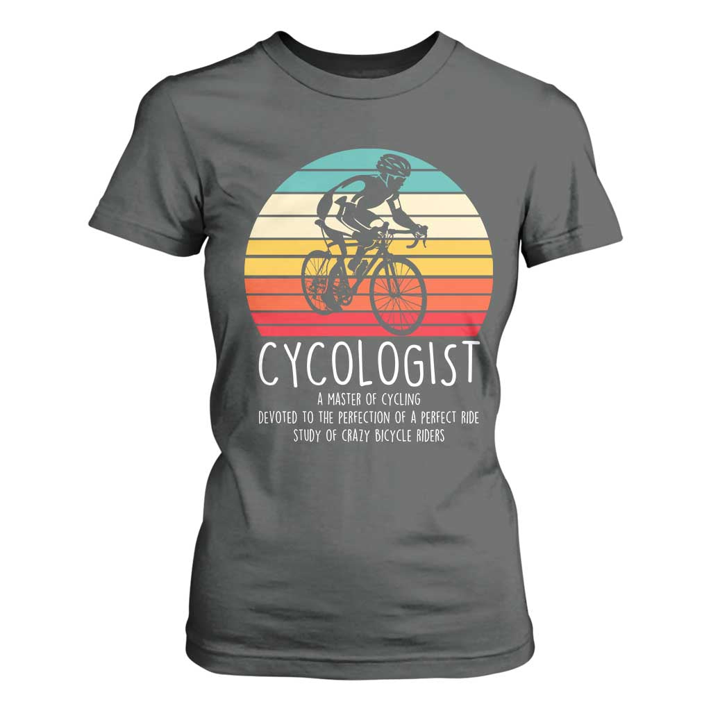 Cycologist Definition T Shirt For Women Vintage Bicycle Rider Cycling Gift