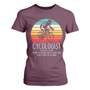 Cycologist Definition T Shirt For Women Vintage Bicycle Rider Cycling Gift