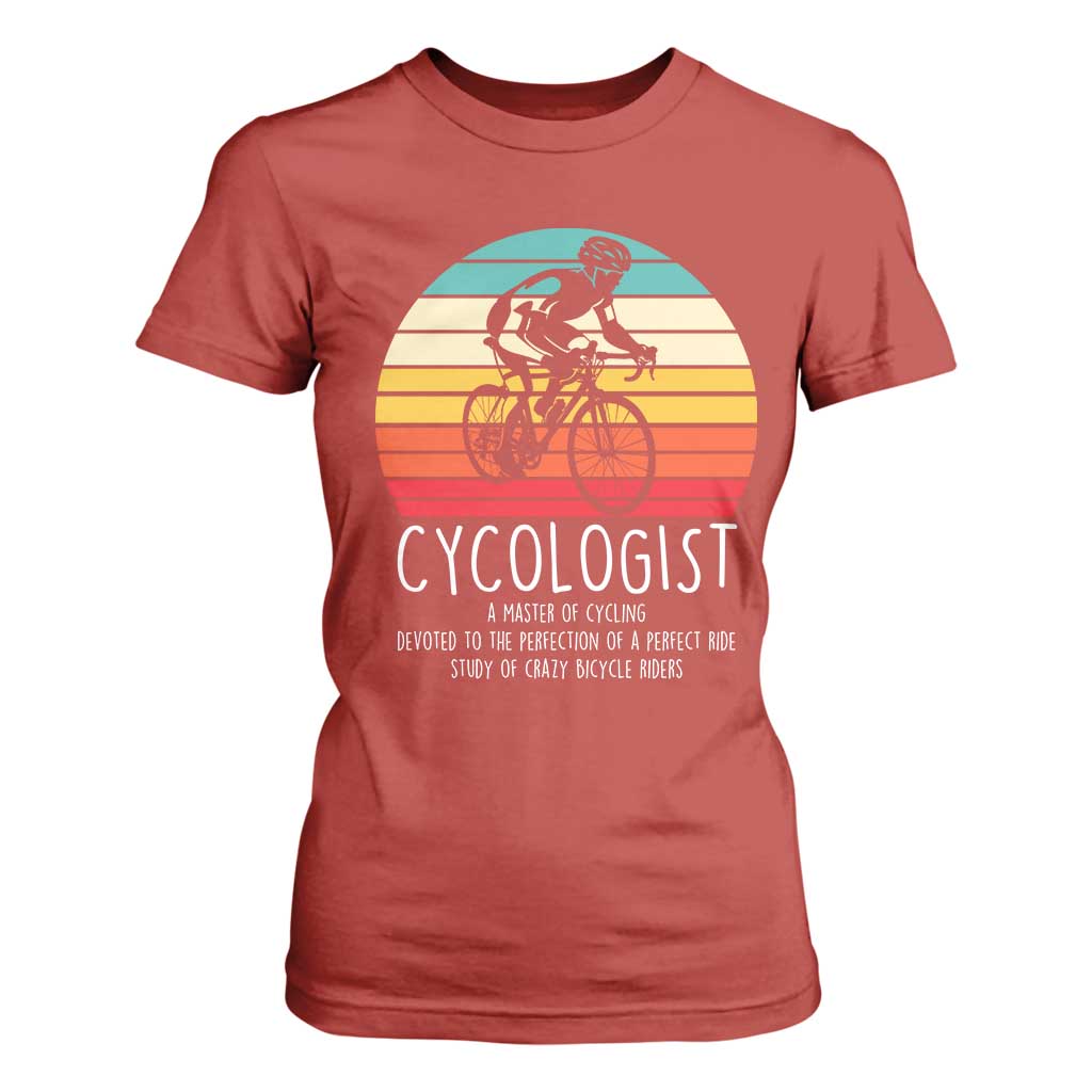Cycologist Definition T Shirt For Women Vintage Bicycle Rider Cycling Gift