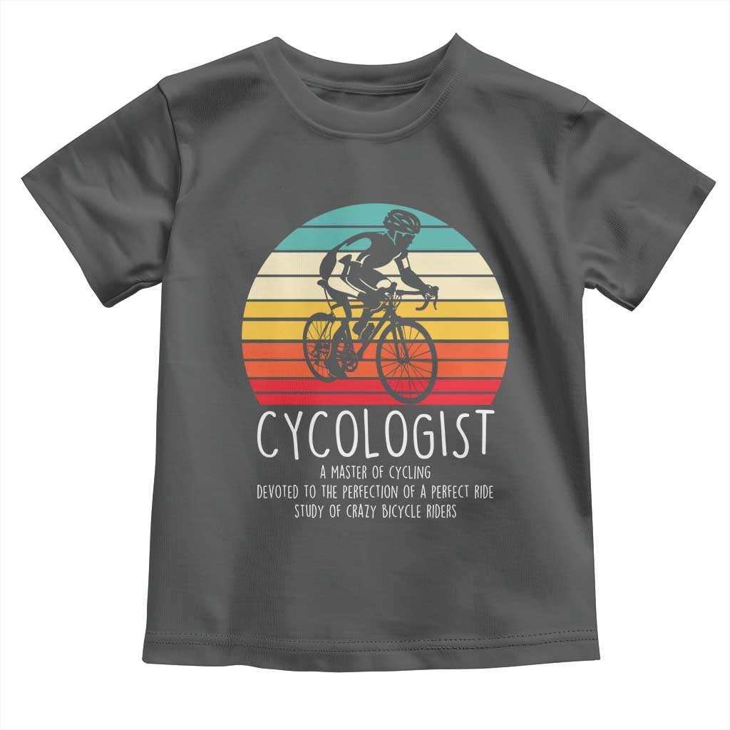 Cycologist Definition Toddler T Shirt Vintage Bicycle Rider Cycling Gift