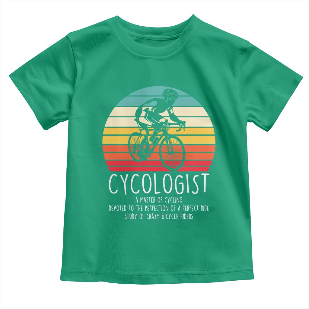 Cycologist Definition Toddler T Shirt Vintage Bicycle Rider Cycling Gift