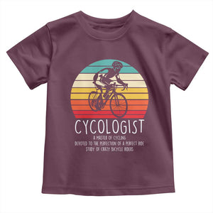 Cycologist Definition Toddler T Shirt Vintage Bicycle Rider Cycling Gift