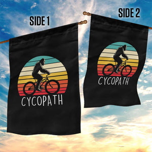 Cycopath Bigfoot Riding Bike Garden Flag Funny Bigfoot Cyclist Bicycle Gift