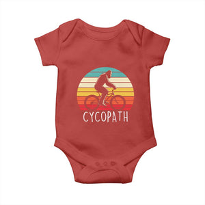 Cycopath Bigfoot Riding Bike Baby Onesie Funny Bigfoot Cyclist Bicycle Gift