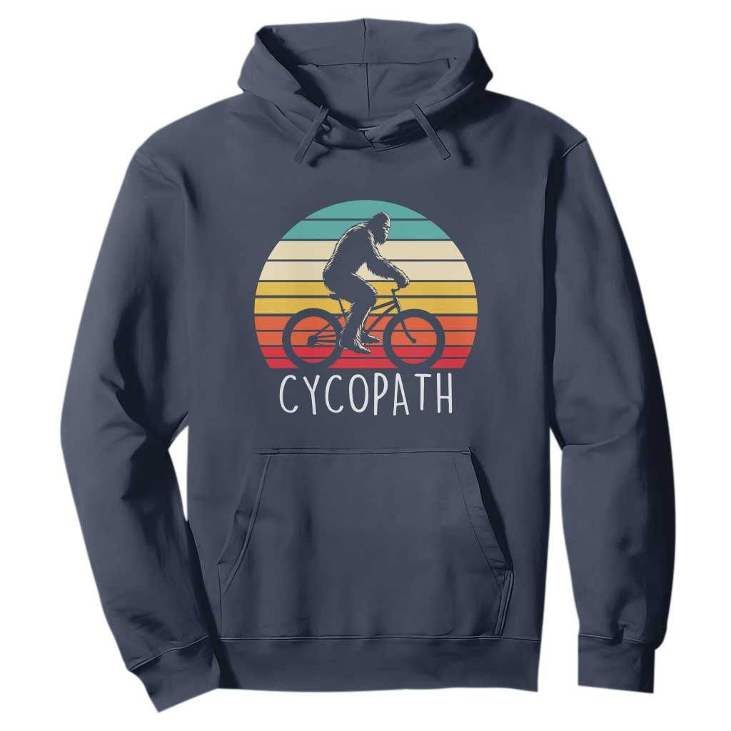 Cycopath Bigfoot Riding Bike Hoodie Funny Bigfoot Cyclist Bicycle Gift