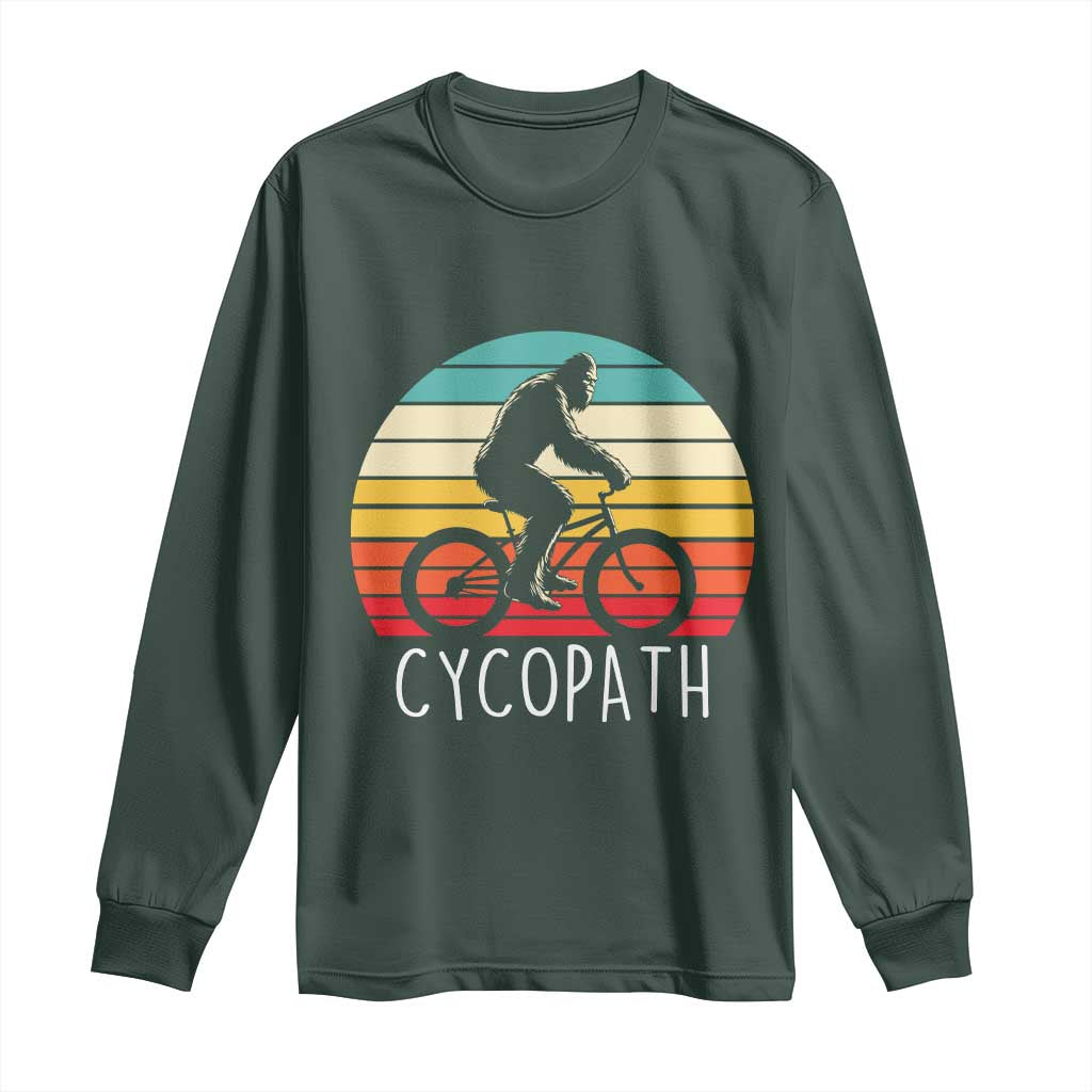 Cycopath Bigfoot Riding Bike Long Sleeve Shirt Funny Bigfoot Cyclist Bicycle Gift