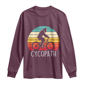 Cycopath Bigfoot Riding Bike Long Sleeve Shirt Funny Bigfoot Cyclist Bicycle Gift