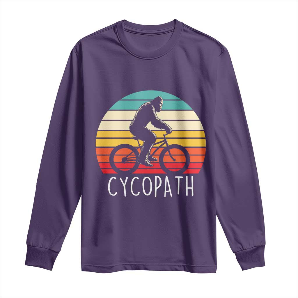 Cycopath Bigfoot Riding Bike Long Sleeve Shirt Funny Bigfoot Cyclist Bicycle Gift