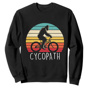Cycopath Bigfoot Riding Bike Sweatshirt Funny Bigfoot Cyclist Bicycle Gift