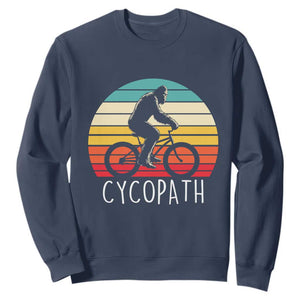 Cycopath Bigfoot Riding Bike Sweatshirt Funny Bigfoot Cyclist Bicycle Gift