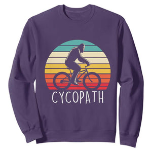 Cycopath Bigfoot Riding Bike Sweatshirt Funny Bigfoot Cyclist Bicycle Gift