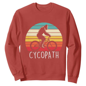Cycopath Bigfoot Riding Bike Sweatshirt Funny Bigfoot Cyclist Bicycle Gift