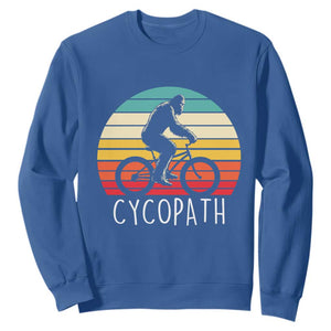 Cycopath Bigfoot Riding Bike Sweatshirt Funny Bigfoot Cyclist Bicycle Gift