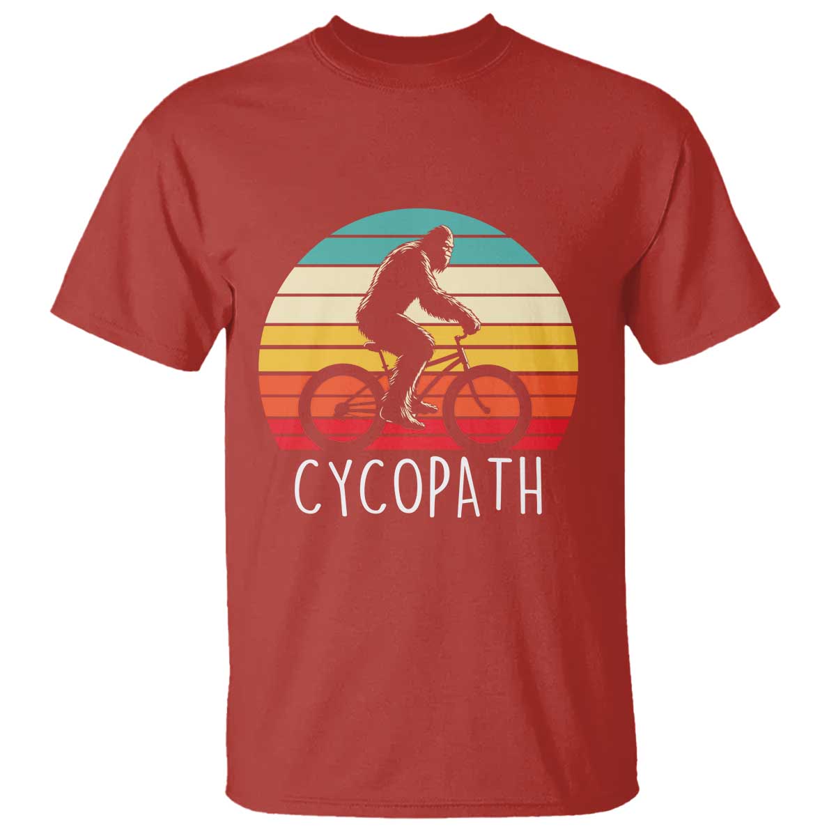 Cycopath Bigfoot Riding Bike T Shirt Funny Bigfoot Cyclist Bicycle Gift