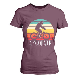 Cycopath Bigfoot Riding Bike T Shirt For Women Funny Bigfoot Cyclist Bicycle Gift