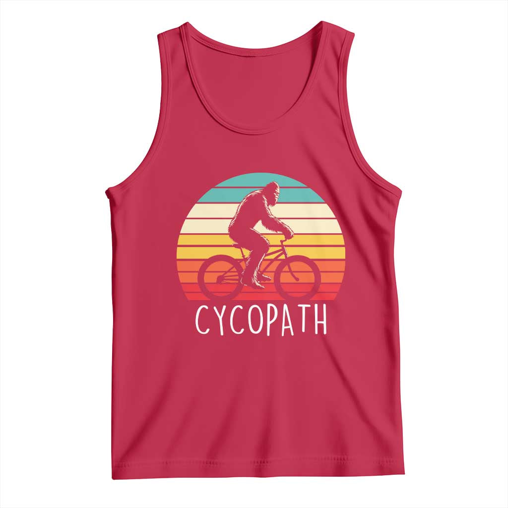 Cycopath Bigfoot Riding Bike Tank Top Funny Bigfoot Cyclist Bicycle Gift