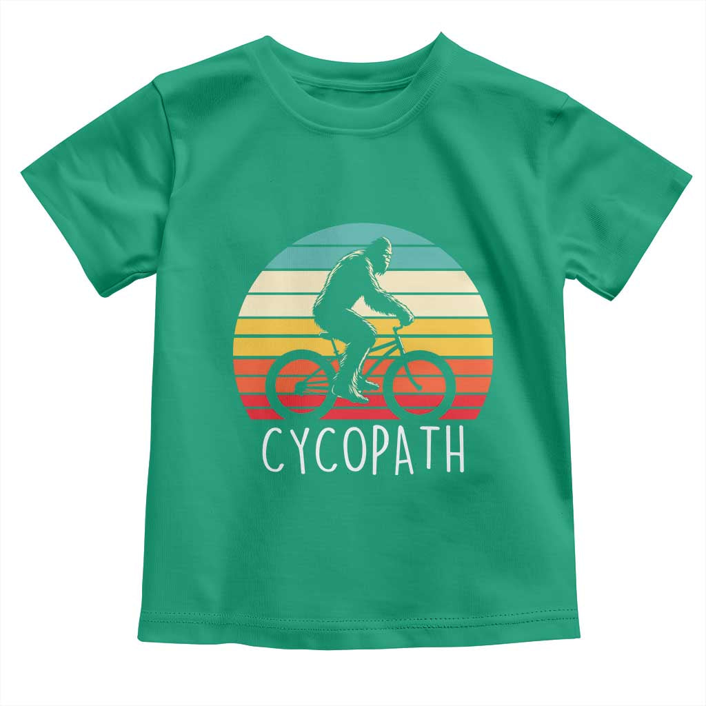 Cycopath Bigfoot Riding Bike Toddler T Shirt Funny Bigfoot Cyclist Bicycle Gift