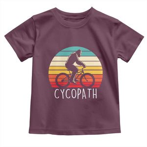 Cycopath Bigfoot Riding Bike Toddler T Shirt Funny Bigfoot Cyclist Bicycle Gift