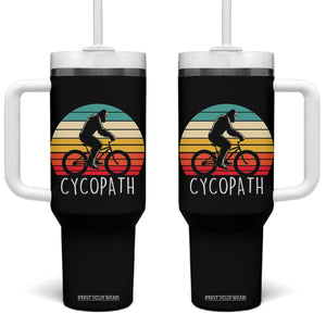 Cycopath Bigfoot Riding Bike Tumbler With Handle Funny Bigfoot Cyclist Bicycle Gift